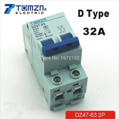 China 240V/415V 50HZ/60HZ Safety Circuit Breaker MCB Safety 2P 32A D Breaker Type 3KA for sale