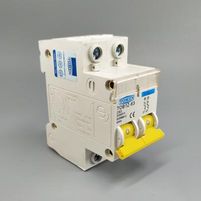 China 2P DC 600V Circuit Breaker MCB C Single Curve Single Pole DC Fuse For PV DZ47LE for sale