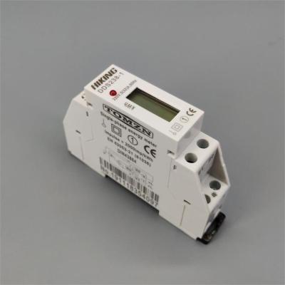 China 5(32) ONE 220V 60HZ Single Phase KWH Watt-Hour Din-Rail Energy Meter LCD Display DDS238-1 for sale