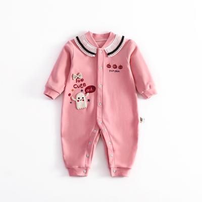 China 2021Trendy Soft Comfortable Baby Clothes Bibs Romper Silicone Long Sleeves Loose Romper for sale