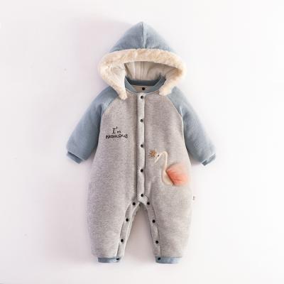 China Wholesale High Quality Soft Cozy Soft Thick Cotton Simple Design Boys' Baby Rompers for sale