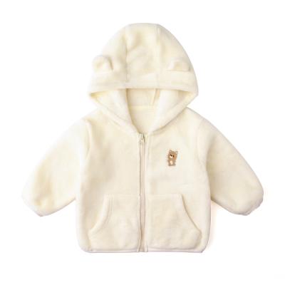 China Baby Anti-Shrink Clothes Coat Cute Baby Jacket Autumn Winter Dinosaur Hoodie Fleece Jacket For Outer Wear Baby Boy Thick Warm Jacket for sale