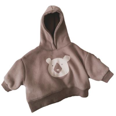 China Anti-Shrink Baby Clothes Kids Cartoon Bear Print For Toddler Cute Sweatsuit Autumn Winter Warm Baby Girl Boy Hoodies for sale