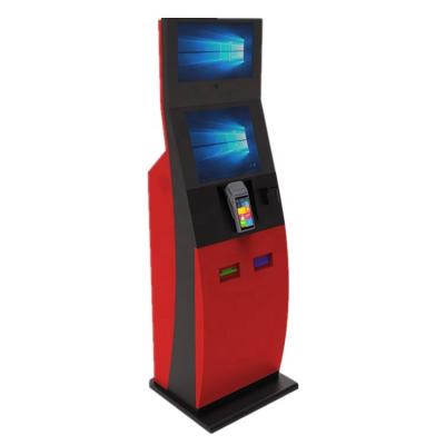 China SDK Factory Double-screen Cash Payment Self Payment Kiosk Water/Electricity/TV/Telecom Bill Payment Top Up Kiosk for sale