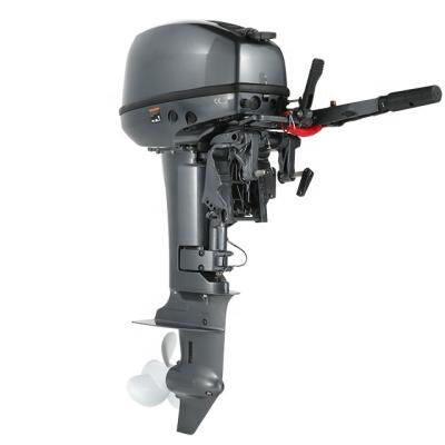 China New 2 Stroke 15HP Air Cooled Outboard Motors For Sale 2 Cylinder Boat Motors 24L for sale