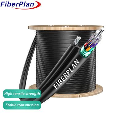 China 6 Kern gepantserd figuur 8 Aerial Stranded Steel Wire Fiber Optic Cable Te koop