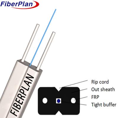 China 1 Core Tight Buffer Indoor FTTH Drop Fiber Optic Cable LSZH Sheath Te koop