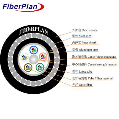 China 12 24 48 Core G652D Steel Wire Armored Submarine Fiber Optic Cable GYTA33 for sale