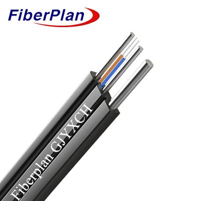 China Super hoge kwaliteit GJYXCH vezel G652.D Single Core FTTH Drop Cable met Messenger Te koop