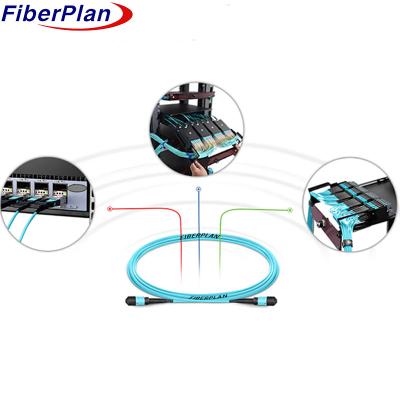 Cina Mtp Mpo Fiber Cable PVC LSZH OM3 MPO MTP Fiber Optic Loopback con bassa perdita di inserimento Om3 Fiber Cable in vendita