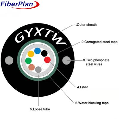 中国 Fiber Protection GYXTW G652D Duct Fiber Optic Cable For Communication Applications 販売のため