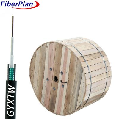 中国 Duct GYXTW Fiber Optic Cable With Parallel Steel Wires And PE Sheath For Outdoor Installations 販売のため