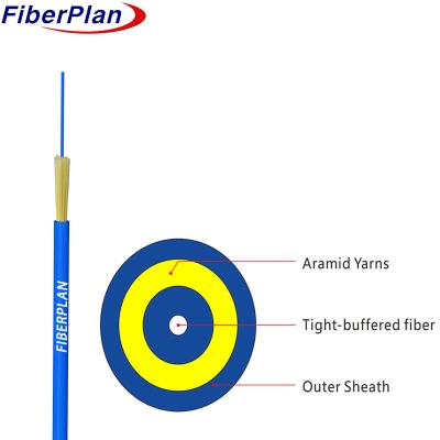 China 2 kernspiraalstaalverzorgde glasvezelkabel Single/Multi Core Indoor Fiber Cable Te koop