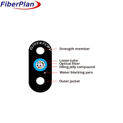 China Super kosteneffectieve vezel GJYFXTCBY G652.D Single Core FTTH Drop Cable met messenger Te koop