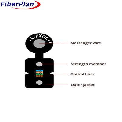 Chine Type de fibre G652D/G657A Cable à base de fibre FTTH à base de fibre simple GJYXDCH avec messagerie compatible avec les équipements de communication à vendre