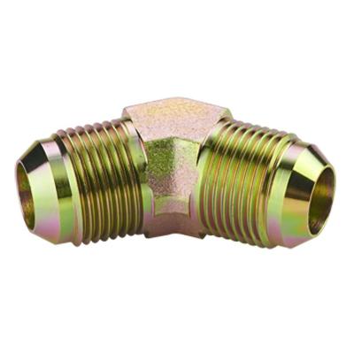 China 45 Degree Stainless Steel Elbow Fittings Male Hydraulic Pipe Fitting jic for sale