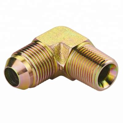 China Carbon Steel / Stainless Steel 37 Degree Brass SAE j514 Flared Tube Hydraulic Jic Fitting Elbow Fitting for sale