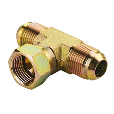 China Carbon Steel / Stainless Steel BJ Brass Hydraulic Tubing Pipe Branch Tee Fitting for sale