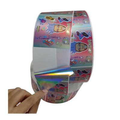 China Waterproof Custom Vinyl Hologram Sticker Printing Roll Vape Label Stickers for sale