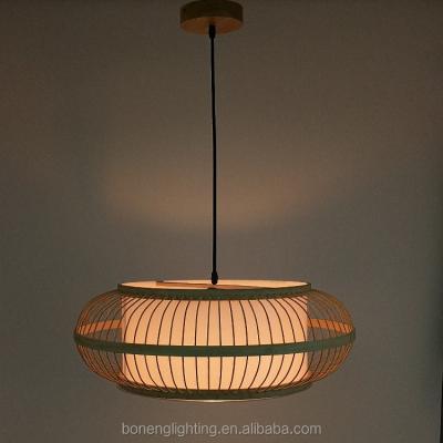 China Modern Decorative Handcrafted Farmhouse Rattan Natural Pendant Chandeliers Wicker Lamp for sale