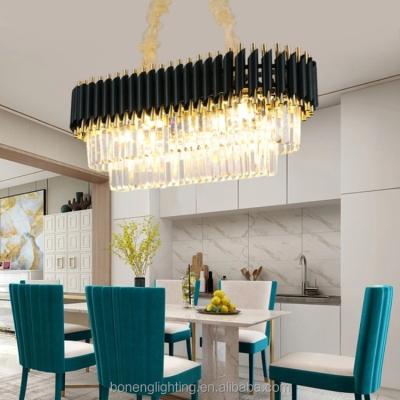 China Modern Home Lighting Decor K9 Indoor Luxury Crystal Iron Pendant Chandelier Lights Modern Decoration for sale