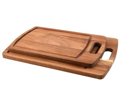 China Wholesale High Quality Viable Rectangular Acacia Wood Chopper Custom Wooden Panel for sale