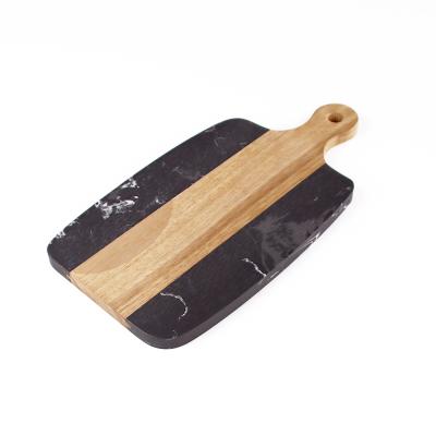 China New High Quality Multifunctional Viable With Handle SLATE Cheese Board Marble Log Splice Kitchen Tools Kitchen Cheese Board Black for sale