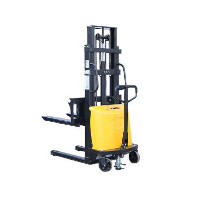 China Hotels 1 ton 2 ton cheap electric forklift stacker 1.5 ton semi electric pallet stacker lift 3.5m for sale