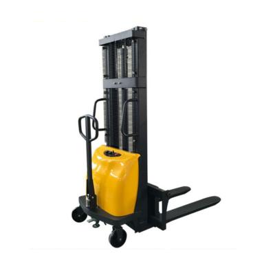 China Durable 5m Pallet Stacker Semi Electric Forklift 1.6m 2m 3m 1.5 Ton Electric Pallet Stacker for sale