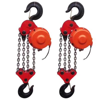 China High Quality Construction Site Lifter Durable Puller 0.75t Chain Block 2 Ton Low Price 40m Chain Block Engine Crane for sale