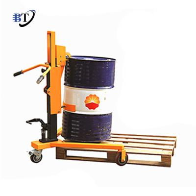 China Building Material Shops Handing Equipment Manual Oil Drum Forklift Lifter Stacker New Type Multifunctional for sale