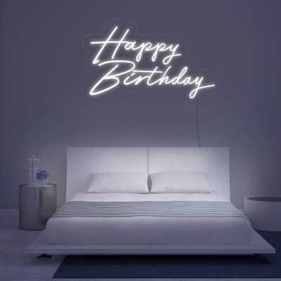 China Warehouse Neon Lamp 70cm Happy Birthday Factory Design LED Home Happy Birthday Free Shipping Neon Sign for sale