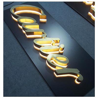 China Retail Store Custom Stainless Steel Logo Led Channel Metal Letters 3d Logo Used Outdoor Waterproof Lighted Signs for sale