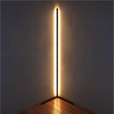 China European Modern Indoor Simple Living Room Bedroom Bedroom Indoor Simple Living Room Decoration Floor Lamp Colorful Minimalist RGB LED Lamp Corner Standing Lamp for sale