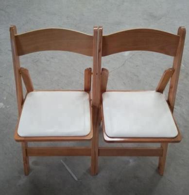 China Light Natural Color Padded Seat Folding Chairs For Events for sale