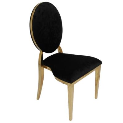 China Modern O Back Stainless Steel Chair With Removable Velvet Cushion For Wedding Party for sale