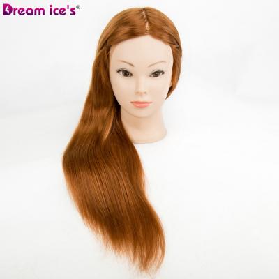 China Height Adjustable Synthetic Styrofoam Mannequin Head 24inch Hair Hairdressing Training Heads With Clamp Stand for sale