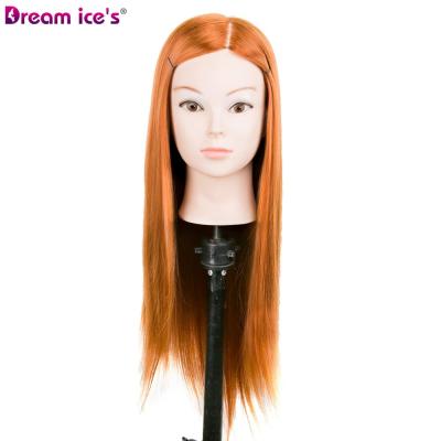 China Styrofoam Mannequin Hairdressing Mannequin Head Heads For Cutting Braiding With Synthetic Hair Practice Training Model Head for sale