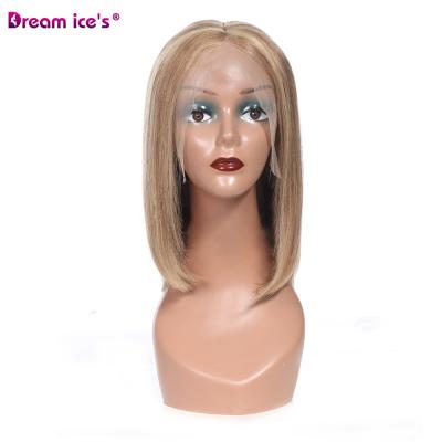 China Blonde Front Lace Wig Brazilian Human Hair Color Wigs 613 Regular Wave Wholesale Price Straight Hair For Sale for sale