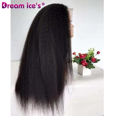 China Yaki Dream.Ice Hair Factory Wholesale Price 13X4 HD Lace Frontal Wigs Brazilian Hair Straight Curly Human Hair Wigs For Black Women for sale