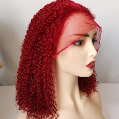 China Short 8 -18inch Short Curly Curly Wave Hair Factory Curly Wave Dream.Ice Curly Virgin Human Hair Lace Front Wig for sale