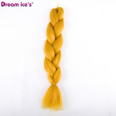 China Yaki Wholesale Price Synthetic Hair Scrunchie Elephant Braid Hair Braiding Extension For Braiding for sale