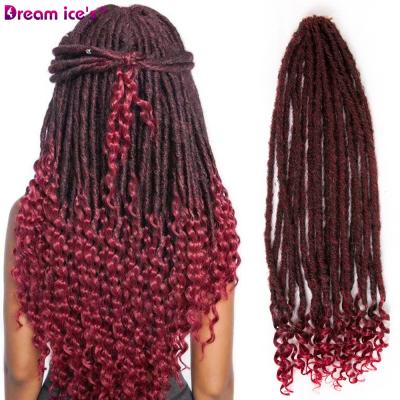 China Hot Sale 24inch 80g Hair Dreadlocks Hair Extensions Faux Locs X-Ring Hair Dream Ice Locs Crochet Braid Hair for sale