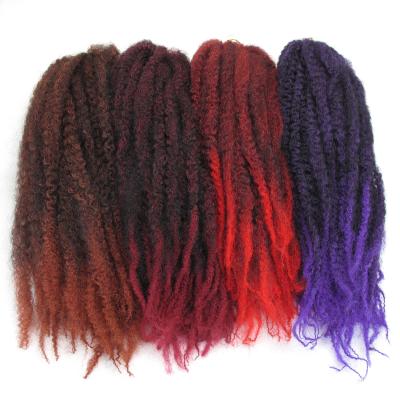 China Dream Cut Afro Marley Twist Hair 18Inch Crochet Braids Synthetic Hair Afro Kinky Curly Hair Extensions for sale