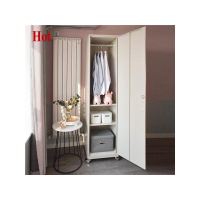 China Professional Custom Made Iron Adjustable Wardrobe Manufacturers Single Door Wardrobe Hotel Metal Locker (Waist Height) for sale