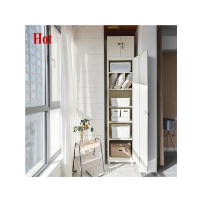 China Hot Selling Adjustable Custom Single Door Wardrobe Portable Wardrobe Bedroom Storage Wardrobe (Size) for sale