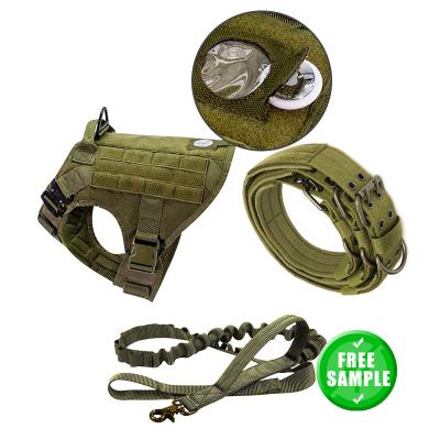 China Wholesale Custom Flower Link K9 Dog Collar Padded Adjustable Military Buckle And Leash for sale