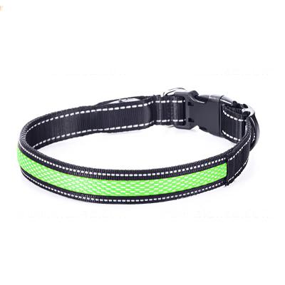 China Designer Padded Gps Glowing In Dark Usb Rechargeable Light Led Dog Collar Set Luxury for sale