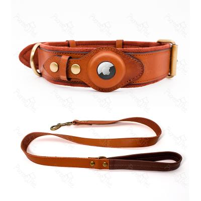 China Soft genuine leather personalized dog and pet collar made of durable real cow leather shaping outdoor sports collars for sale