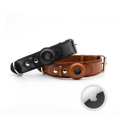 China Custom Dog Collar Soft Padded Leather OEM Logo Competitive Price Low Training Brown Italian Strap Viable for sale